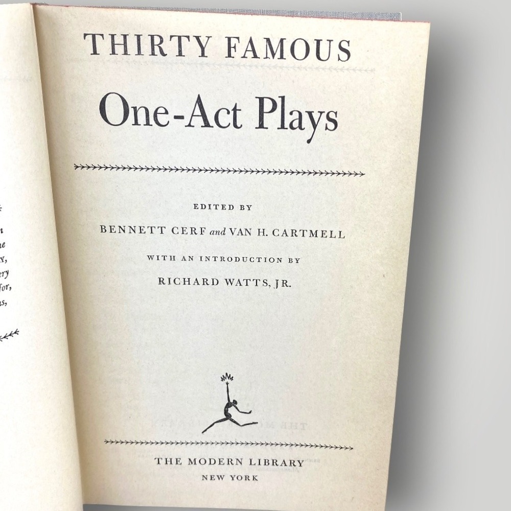 Thirty Famous One-Act Plays 1943 Modern Library Hardcover Cerf & Cartmell Drama - Picture 6 of 10
